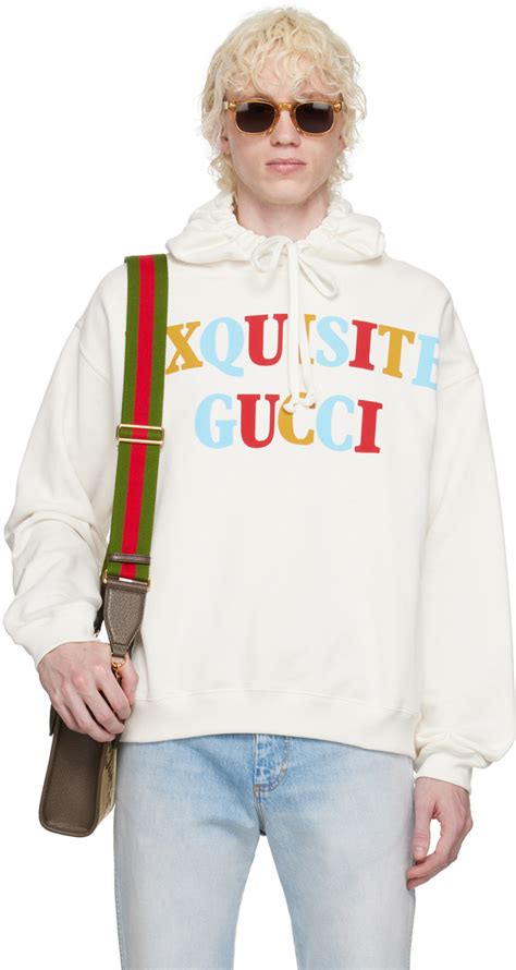 off white gucci hoodies|Gucci distressed hoodie.